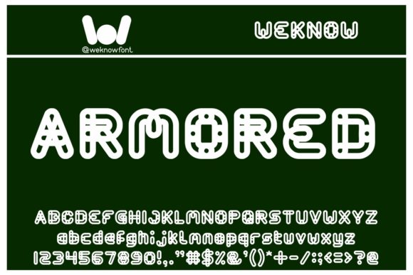 Armored Font for Web Design Projects