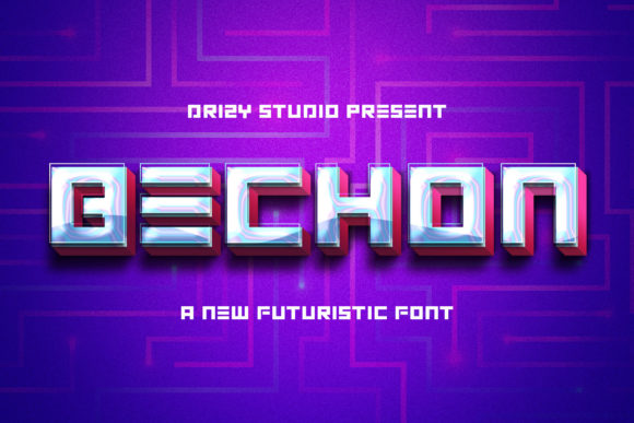 Bechon: A Futuristic Display Font for Bold Campaigns