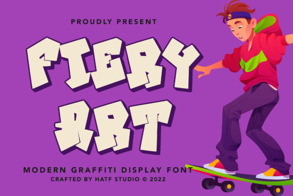 Fiery Art: A Bold Display Font for Creative Makers