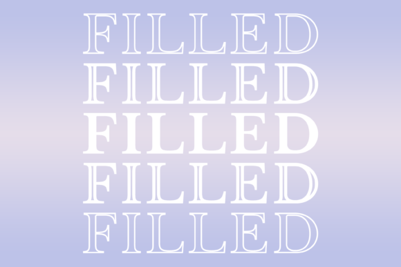 Filled Font for Editorial Design