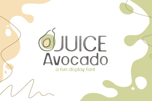 Juice Avocado Font for Creative Crafts and Merchandise