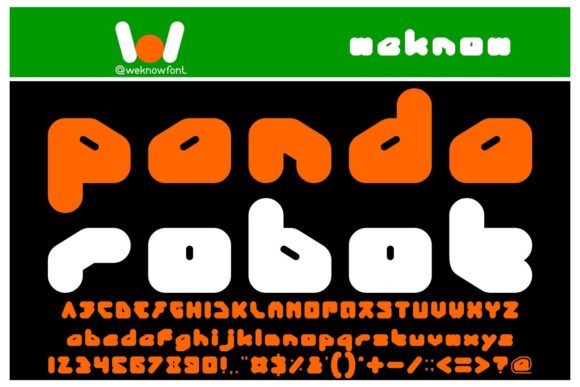 Panda Robot Font for Web Design